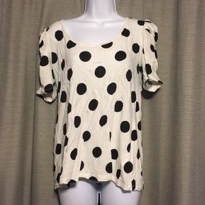 White Polka Dot Top.